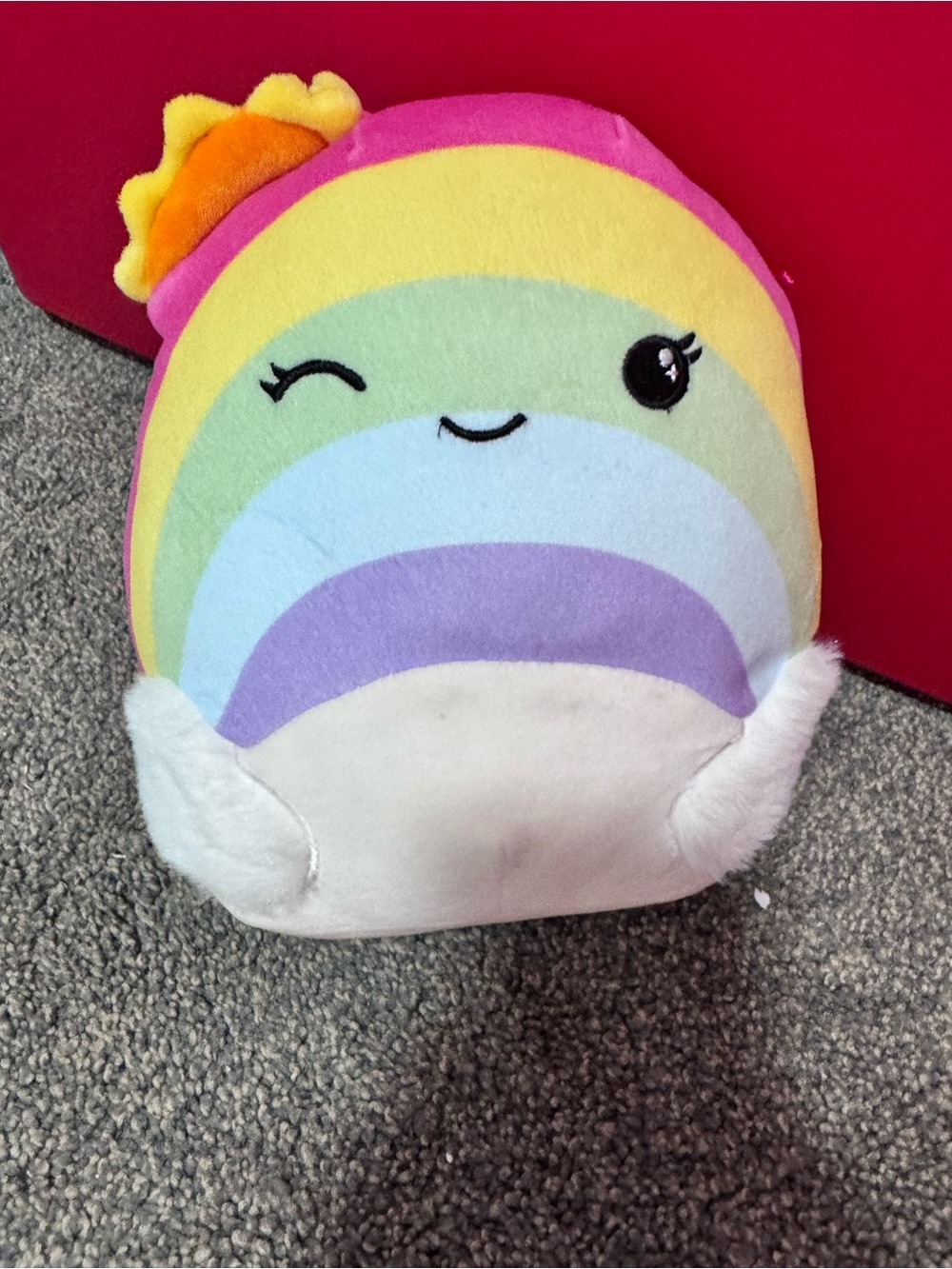 Squishmallows Pastel Rainbow Plush - Pink Yellow Green Blue Purple White